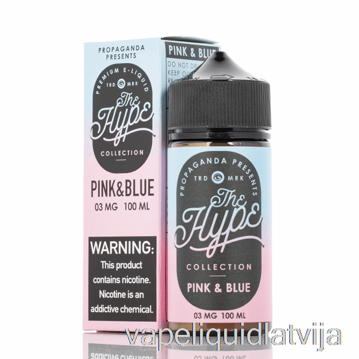 Hype - Rozā Un Zils - Propagandas E-šķidrums - 100ml 0mg Vape šķidrums